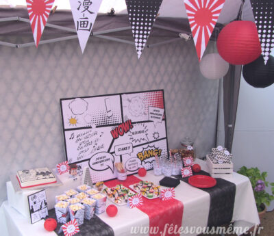 décoration fête thème manga et animé