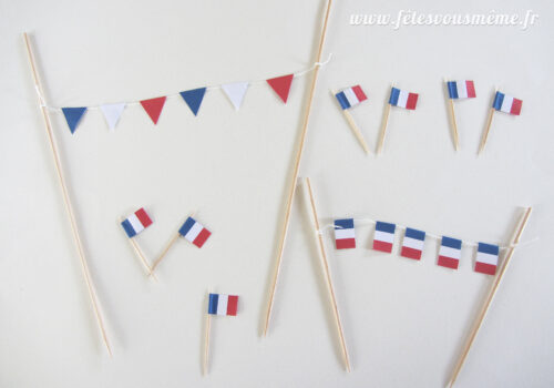 Guirlande de drapeaux tricolores - Fêtes vous même