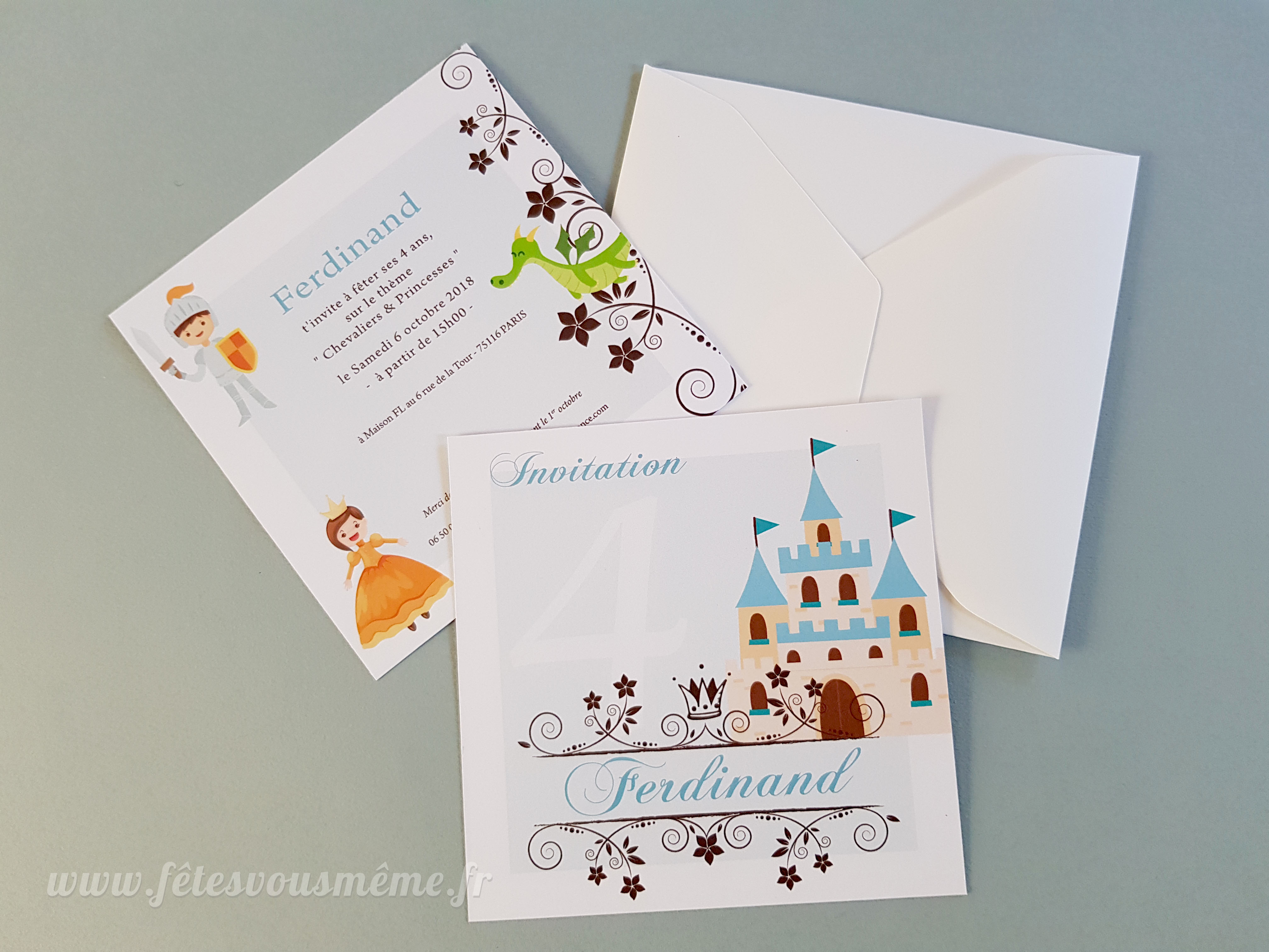 Invitation Princesse & Chevalier – Image 2