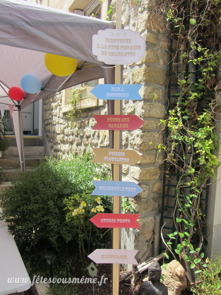 Décoration Fête Foraine - Pancartes fléchées - Fêtes vous même