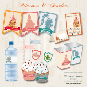 Kit déco Princesse & Chevalier - Fêtes vous même