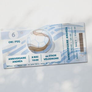 invitation ticket match foot