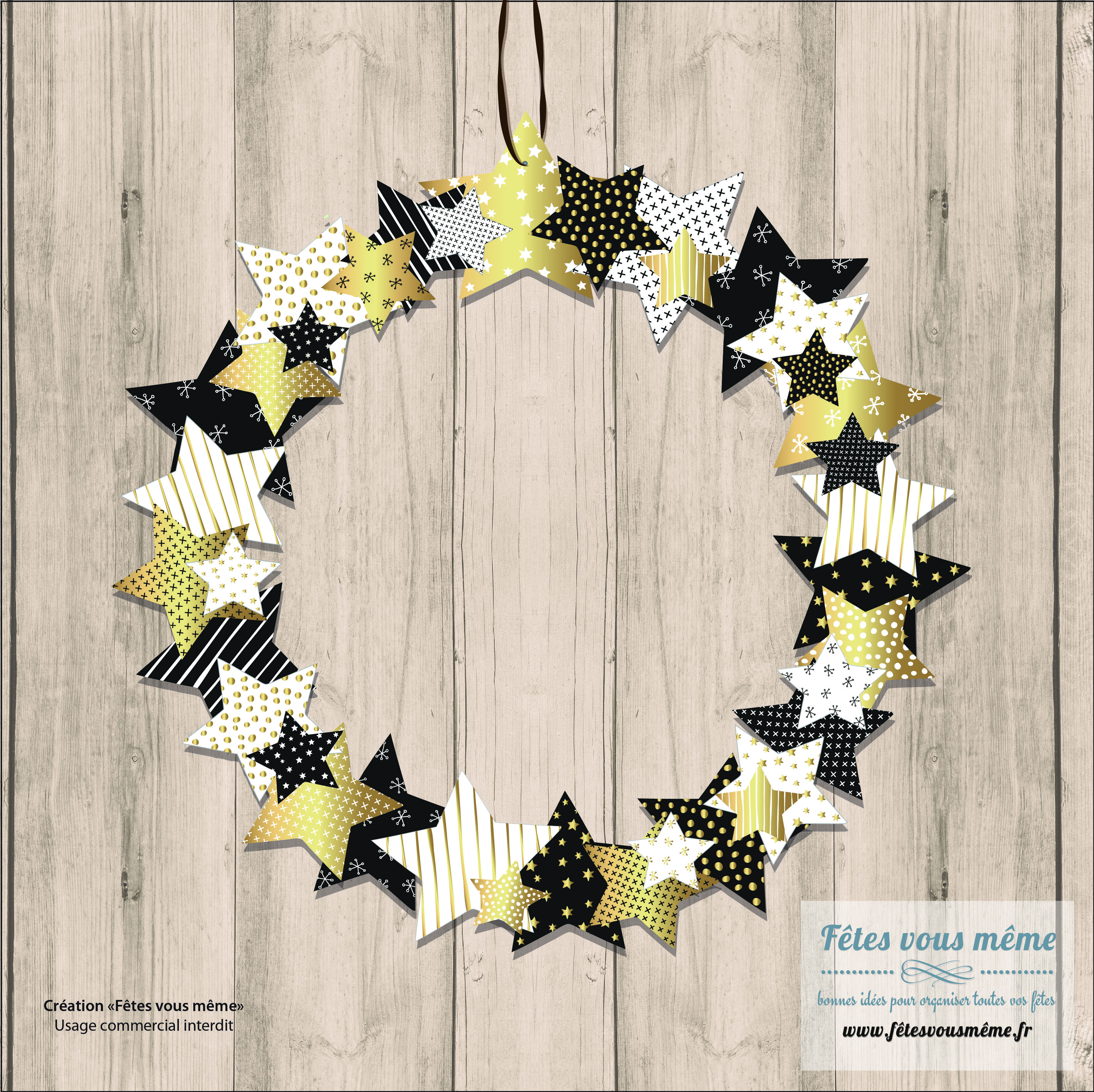 Couronne & guirlande de Noël en papier – Image 3