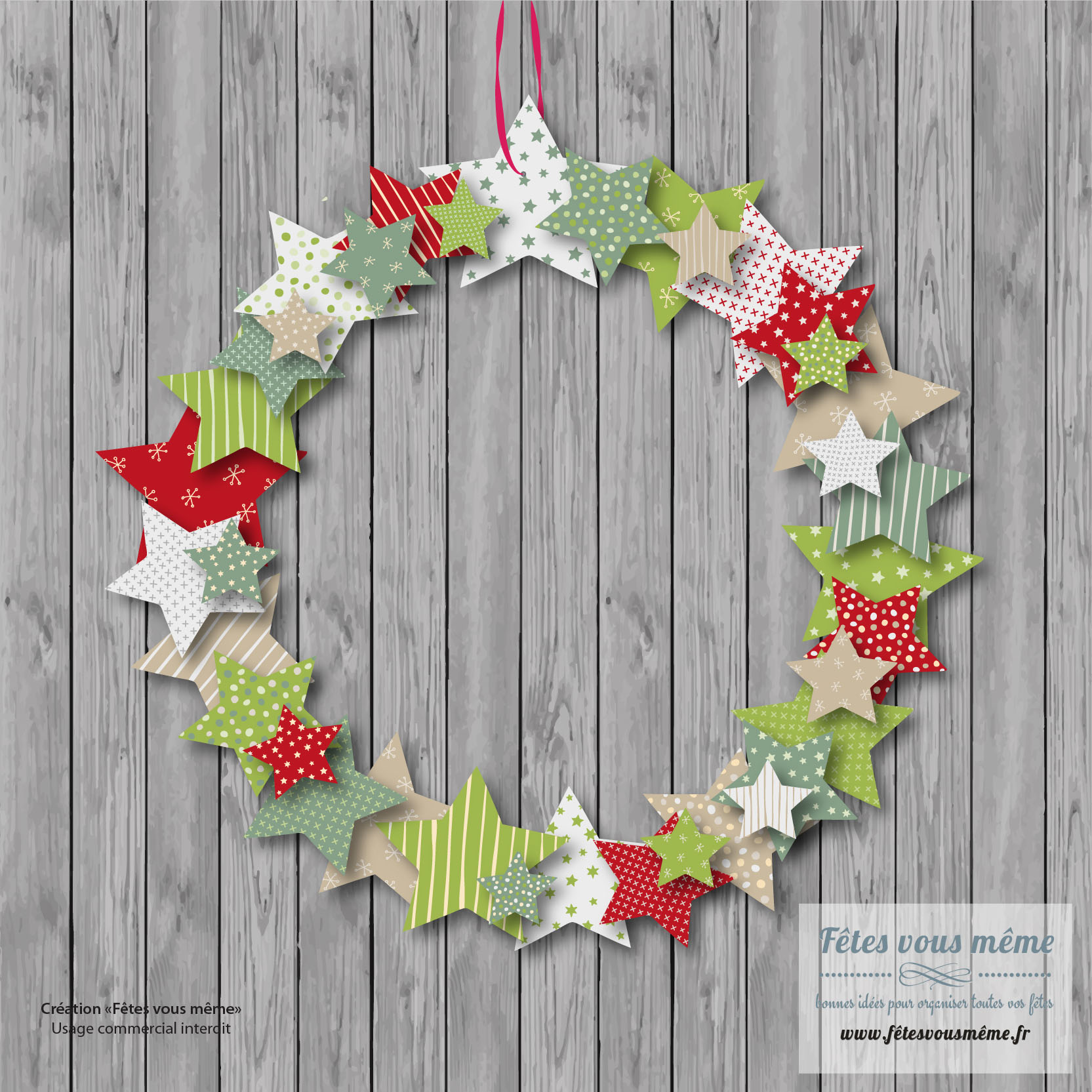 Couronne de Noël - Fêtes vous même