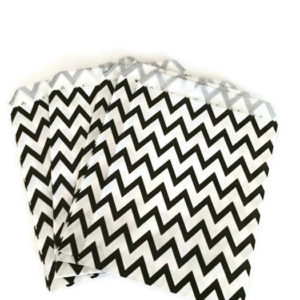 Sachets Papier chevrons noir & blanc