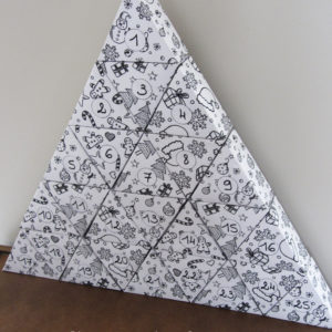 Calendrier de l'avent Triangles à colorier