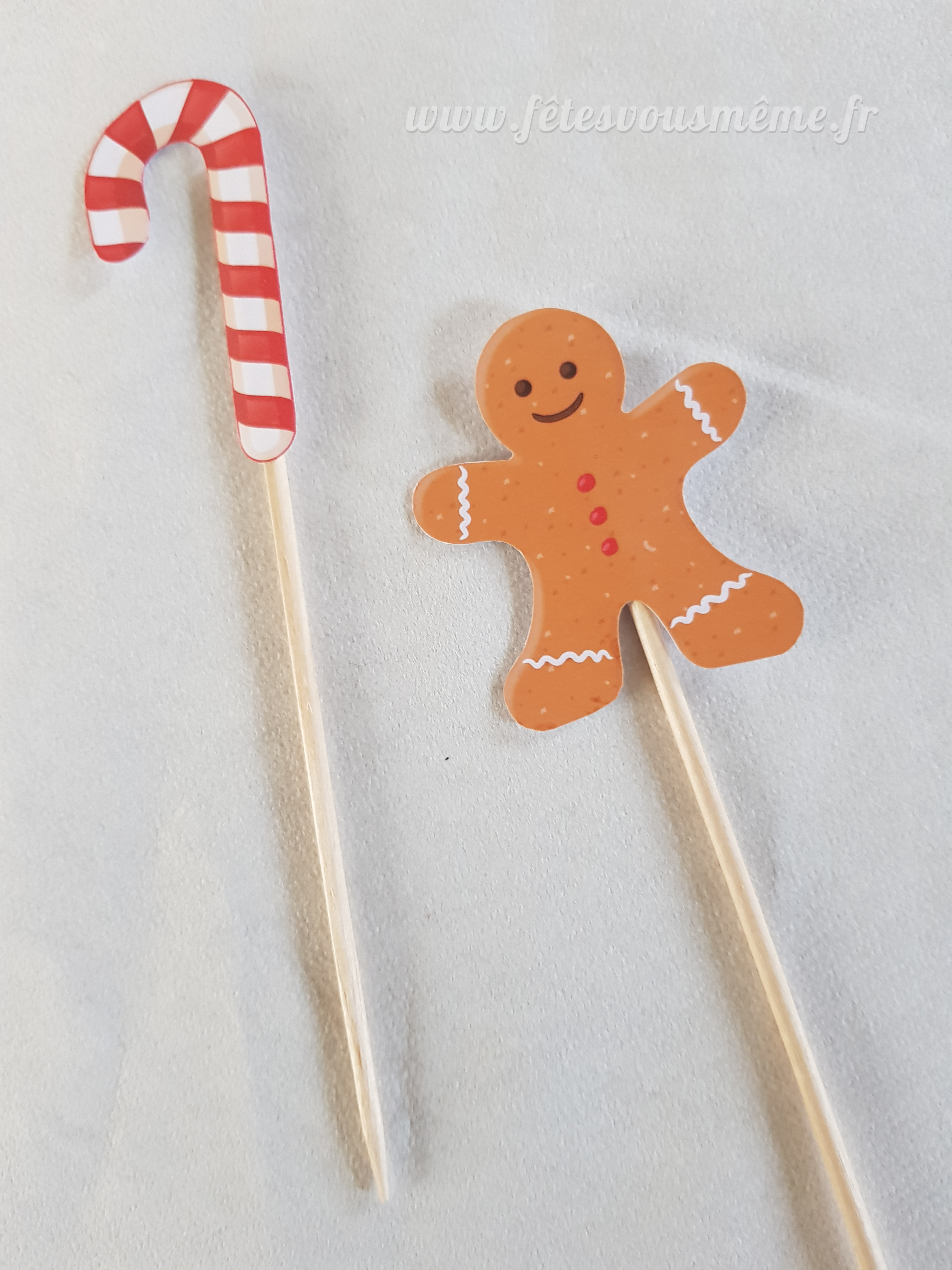 Toppers Sucres d'orge & Bonhommes pain d'épices