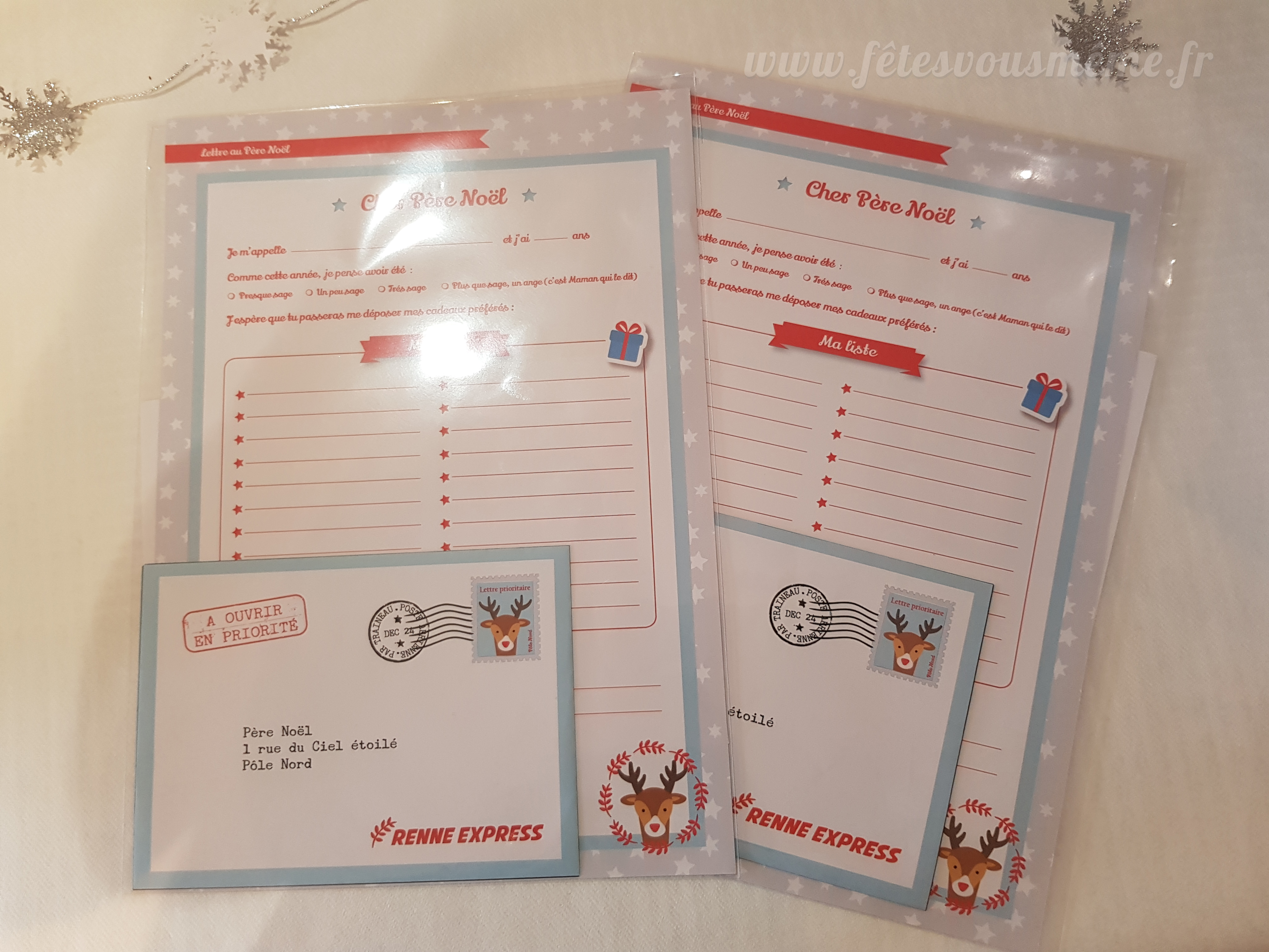 Lettre père noël & son enveloppe – Image 2