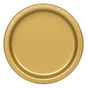 Assiette carton or mat 23cm