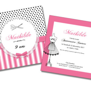 Invitation Couture - Fêtes vous même