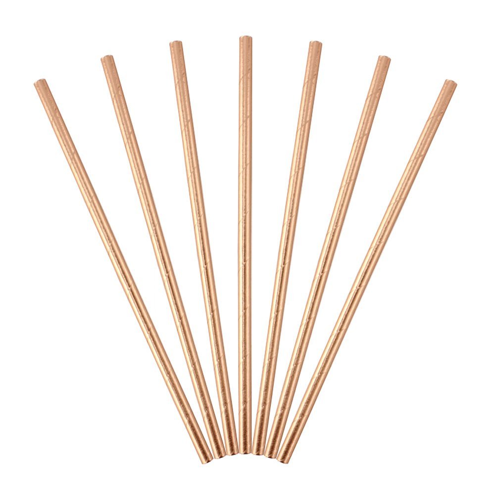 Paille or rose unie et/ou rayée blanc – Image 4