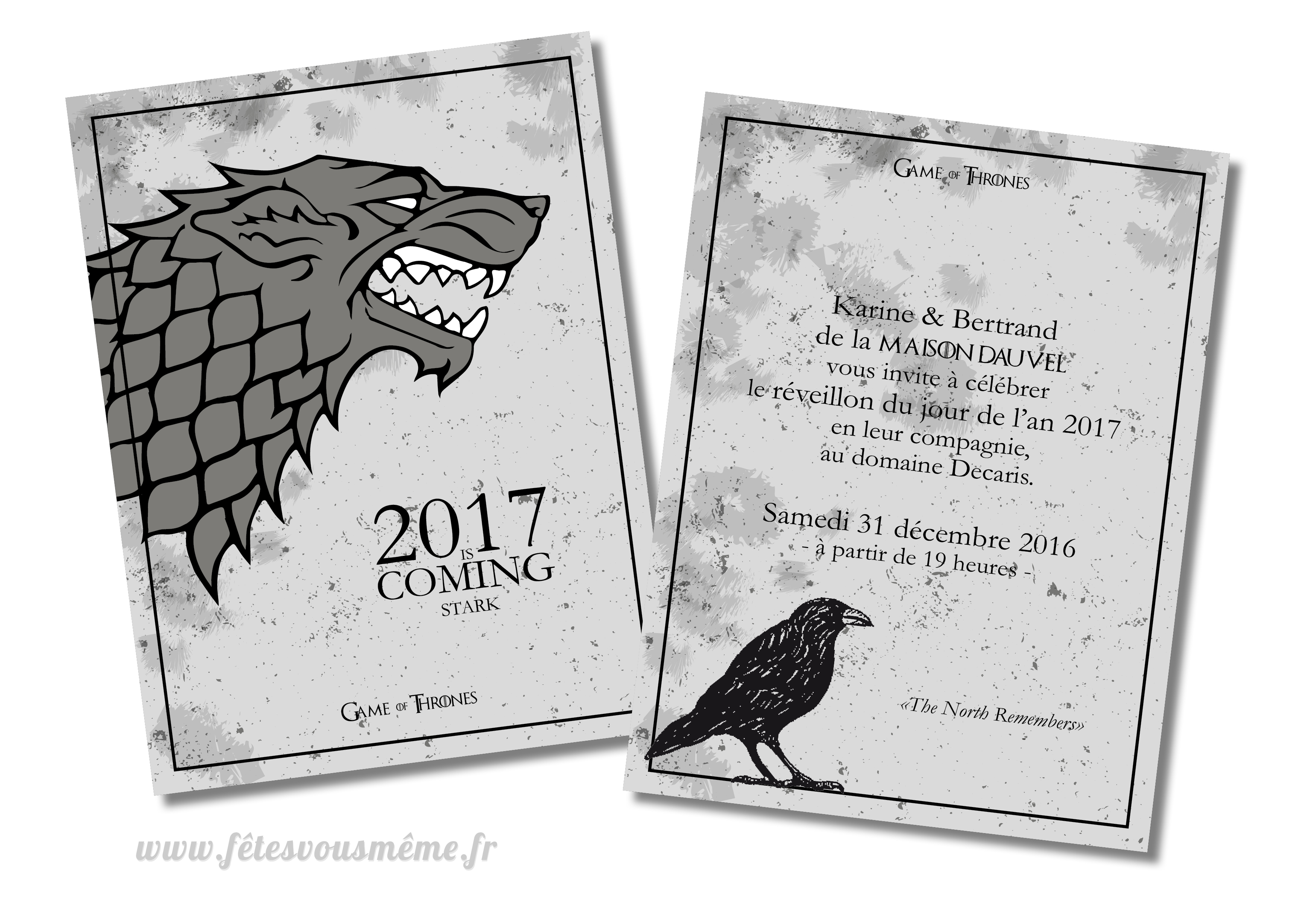 Invitation Game Of Thrones