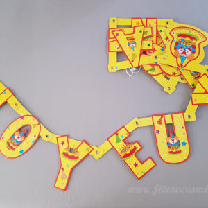 Banderole Joyeux anniversaire cirque