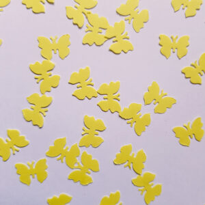 Confettis papillon jaune