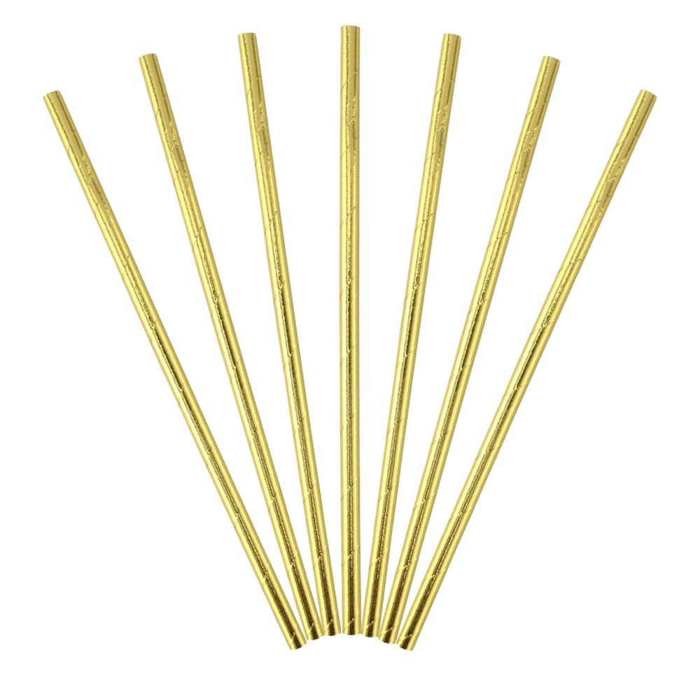 Paille or jaune unie et/ou rayée blanc – Image 3