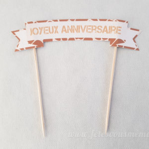 Banderole pour gâteau Anniversaire Safari