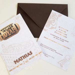 Invitation "Aventure au Fort"