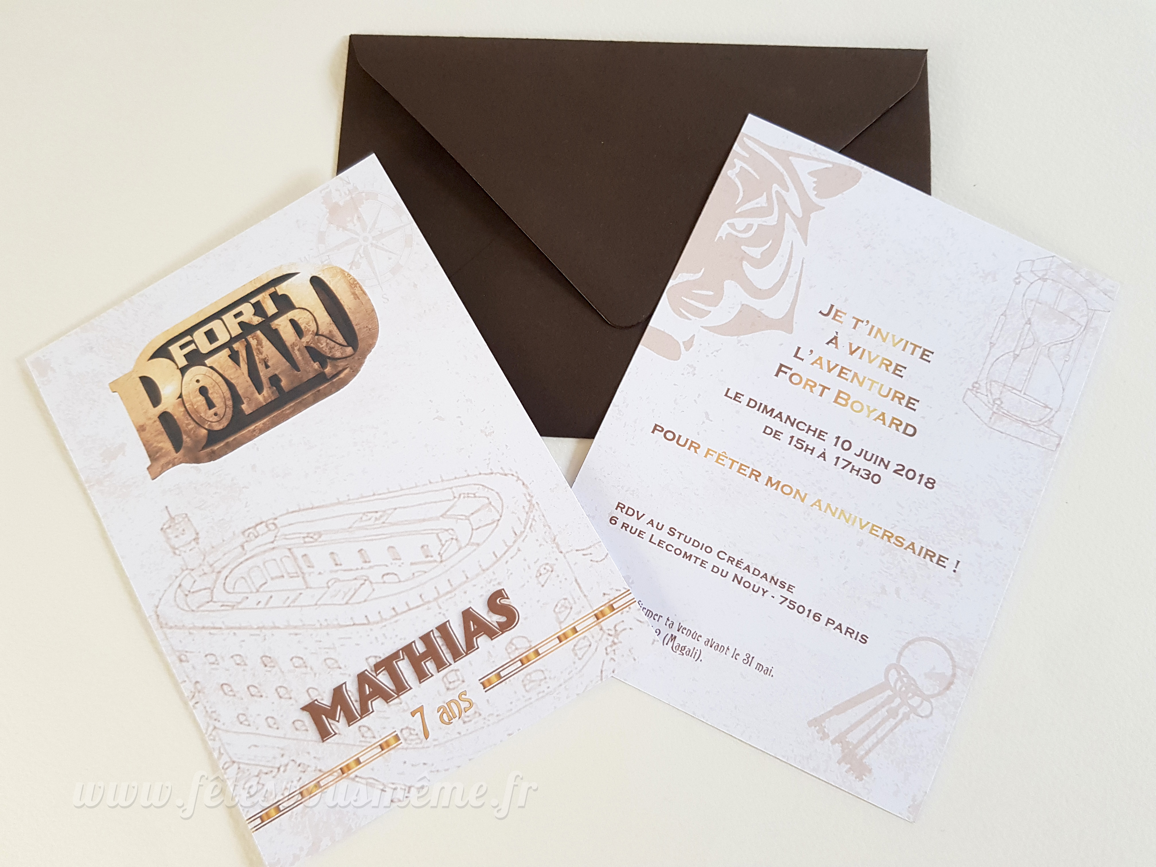 Invitation "Aventure au Fort"