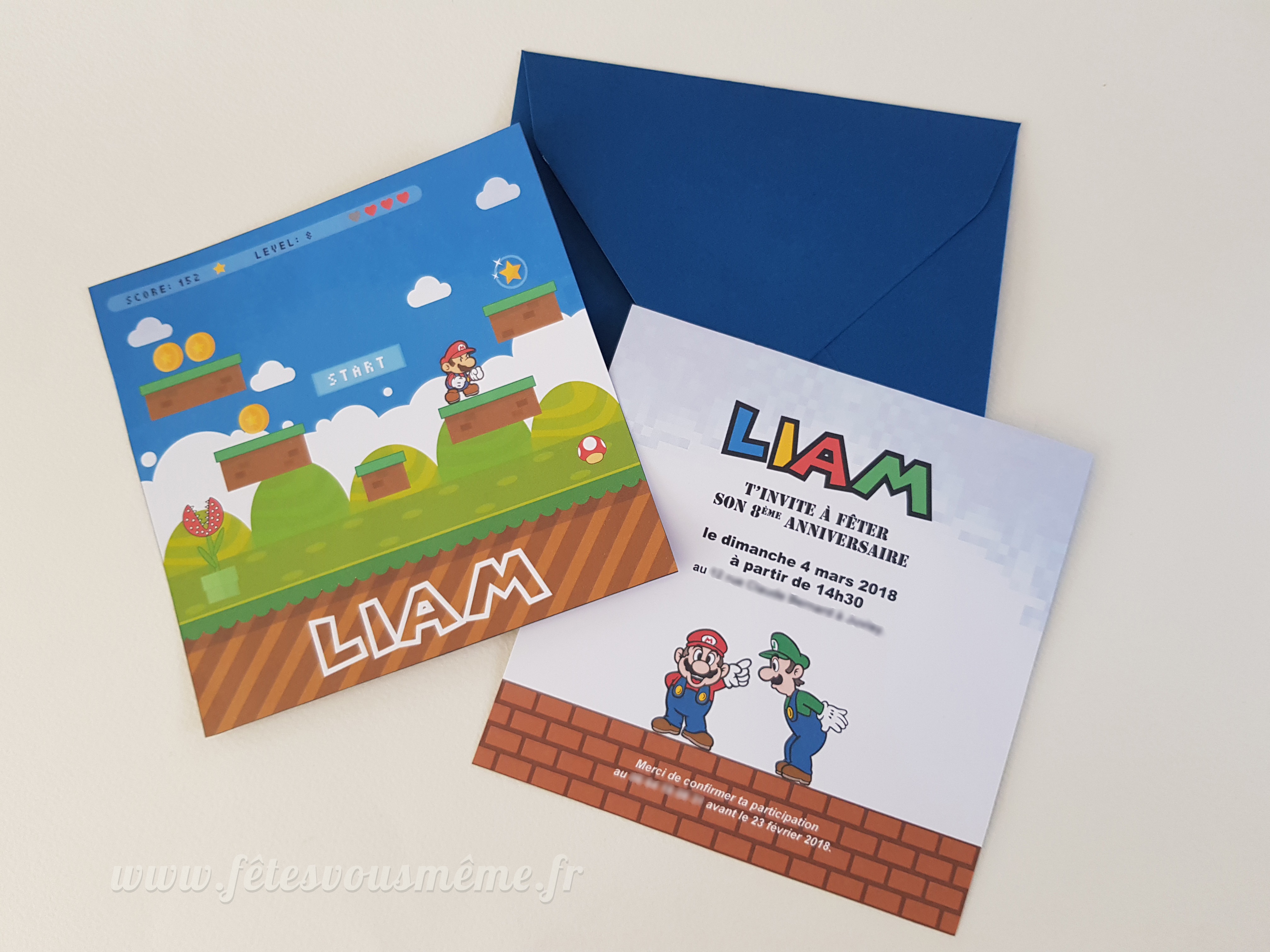 Invitation Mario Bros