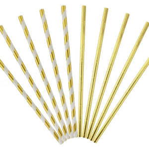 Paille or jaune unie et/ou rayée blanc