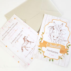 invitation personnalisée anniversaire poney club
