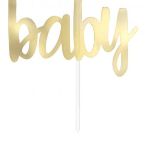 Décoration Baby doré pour gâteau