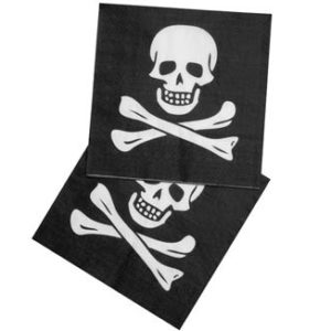Serviettes Pirate noires