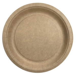 Assiette kraft clair biodégradable