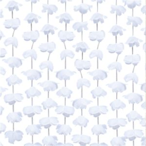 Banderole rideau fleurs blanches