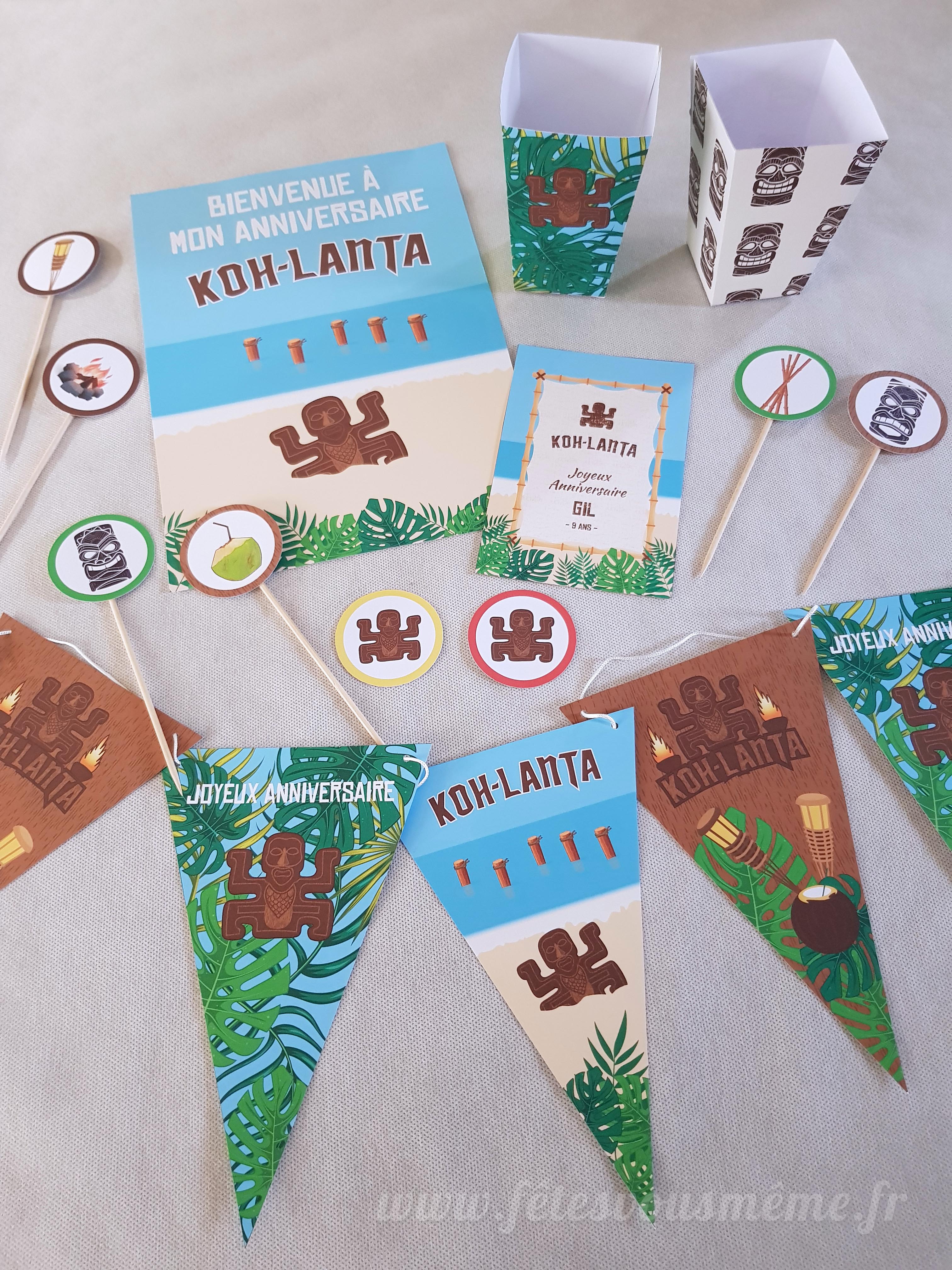Kit déco « Les aventuriers de l'île »