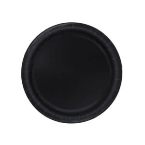 Assiette carton noir 18cm