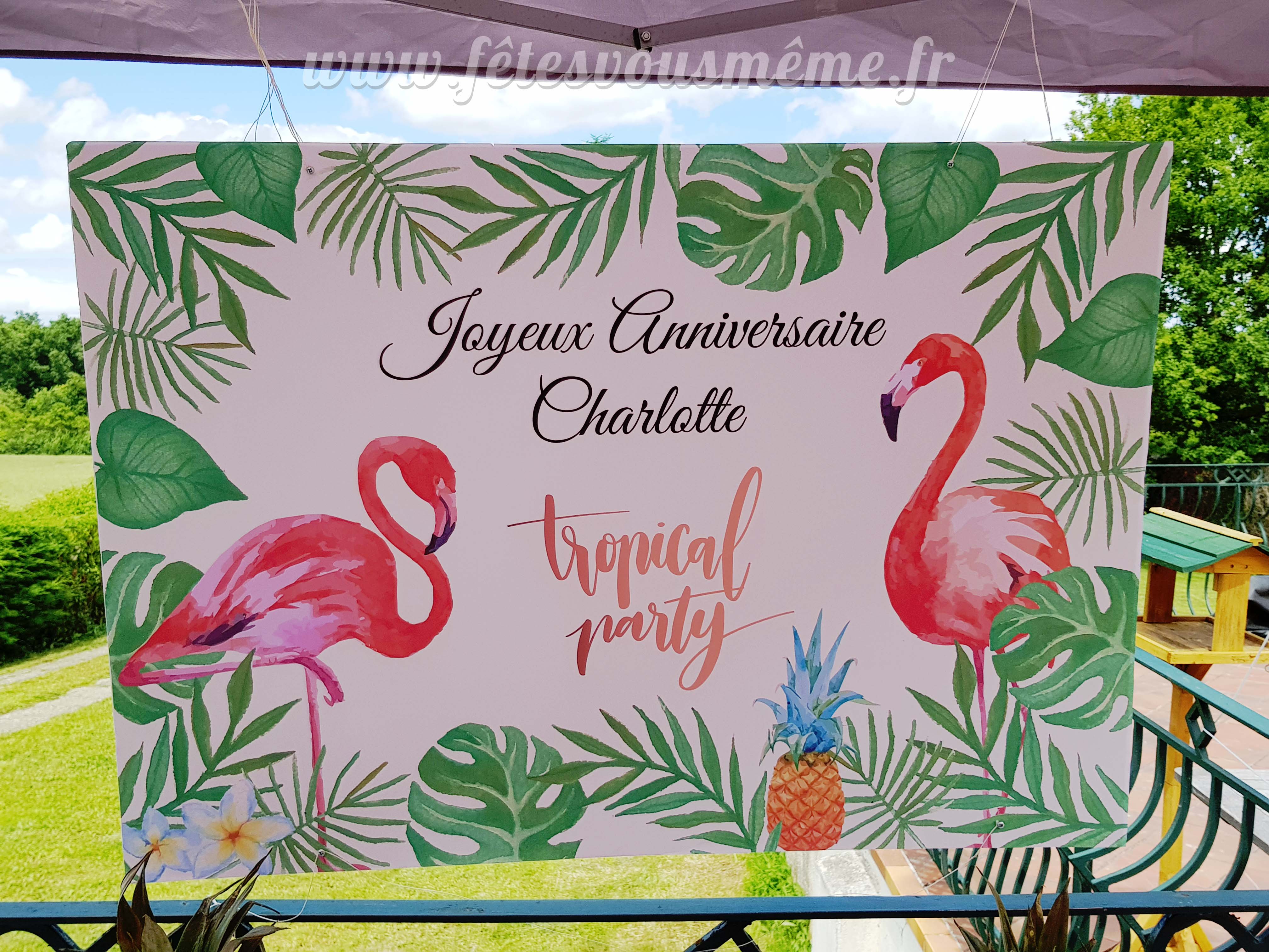 Affiche décor "Tropical Party"