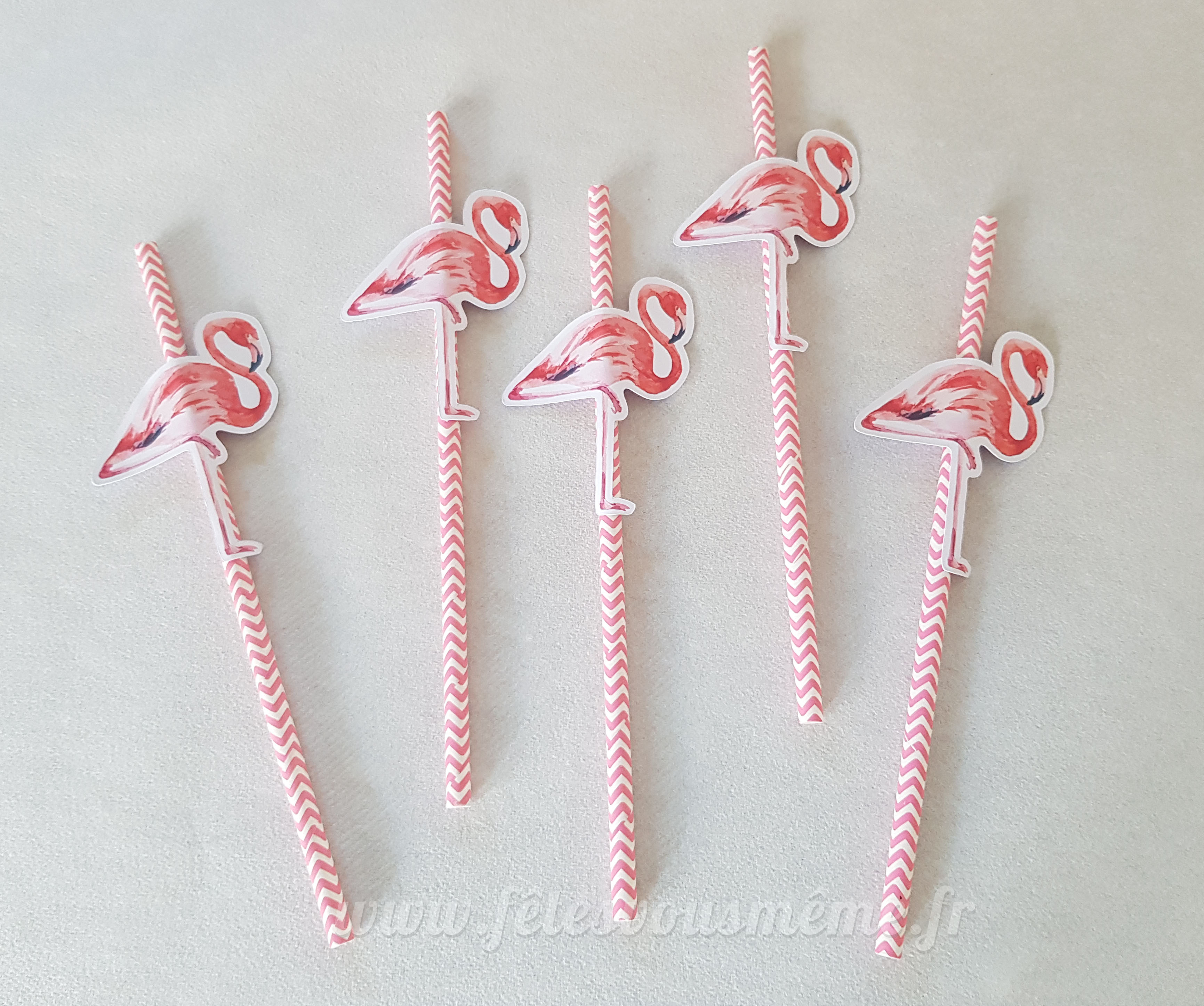 Pailles chevrons rose – Image 2
