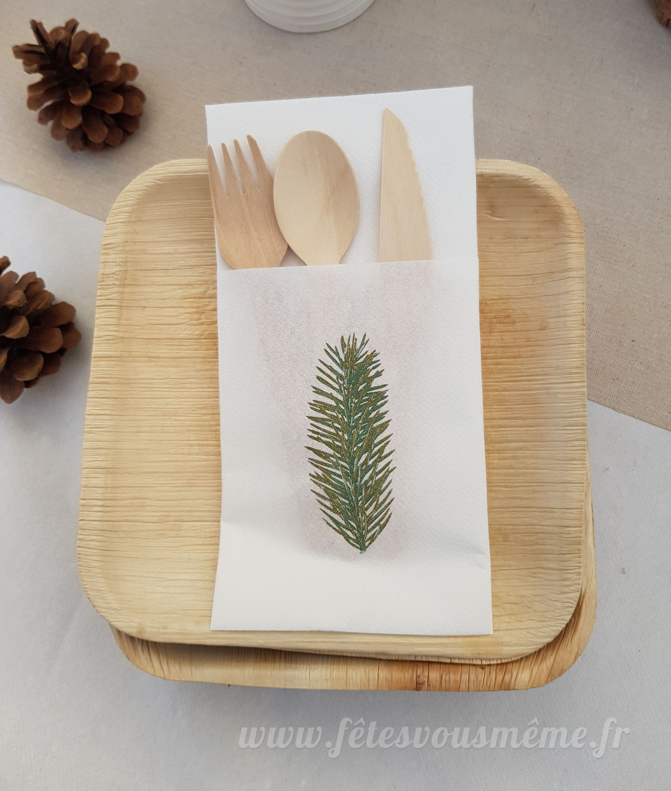 Serviette pochette sapin – Image 2
