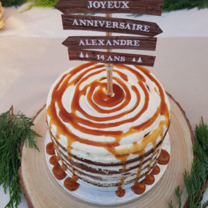 Totem pour gâteau Anniversaire Camp Forestier
