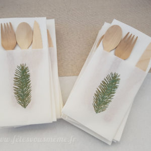 Serviette pochette sapin