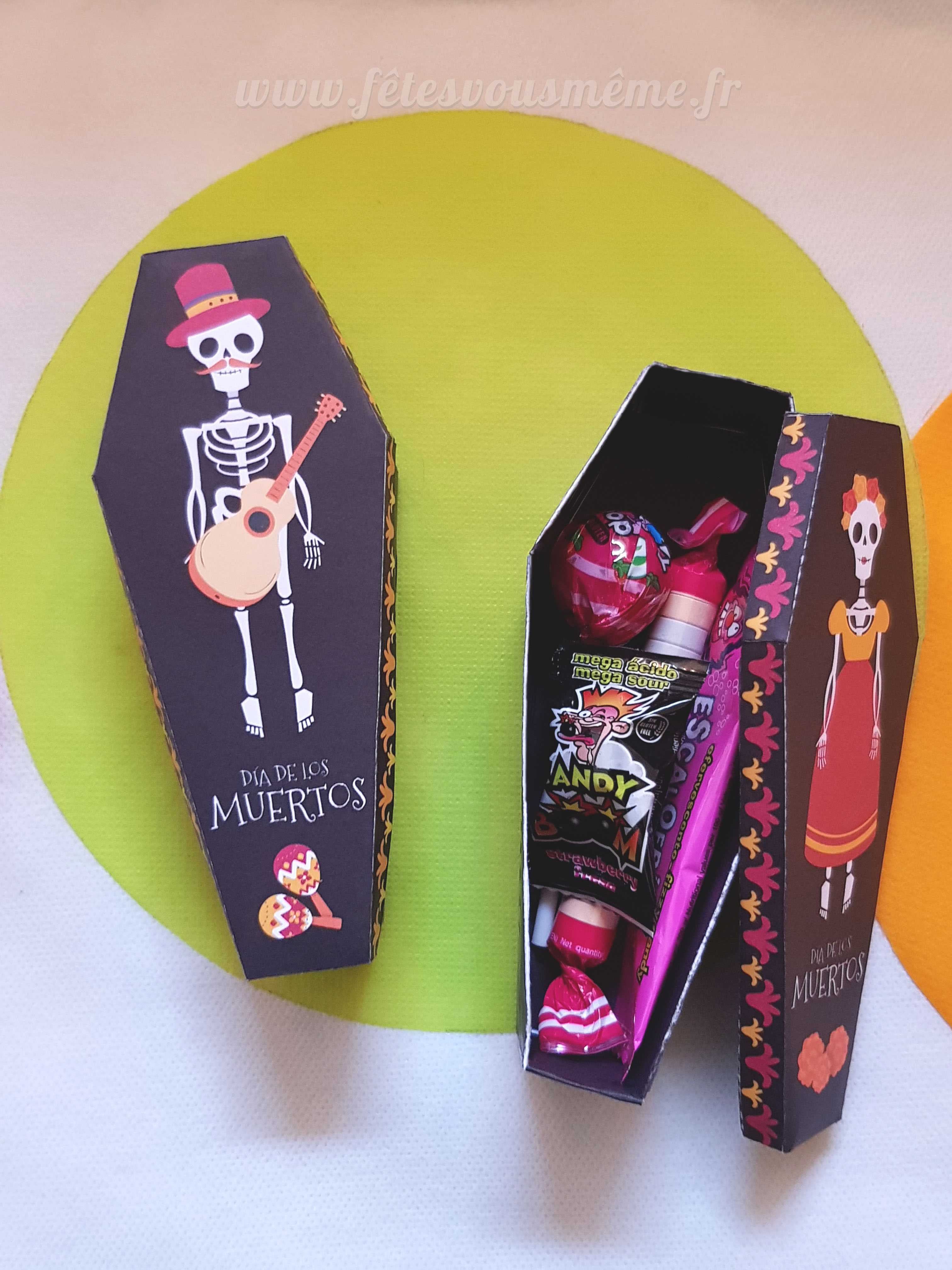 Boites à bonbons "Cercueil"- Dia de los muertos (lot de 2) – Image 2