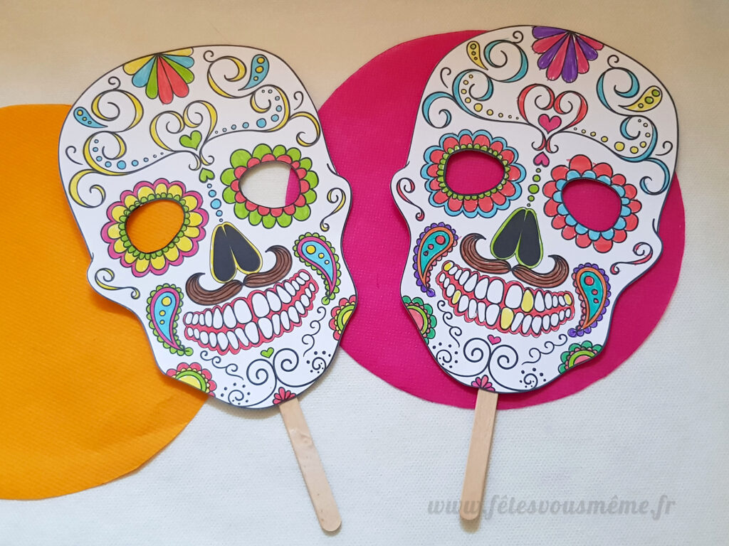 DIY Masque Calavera à colorier - Fêtes vous même