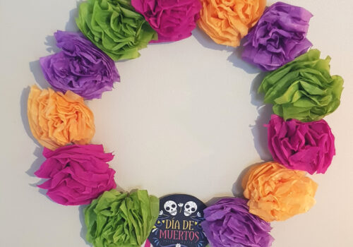 Couronne de fleurs en papier Dias de Los Muertos 2 - Fêtes vous même