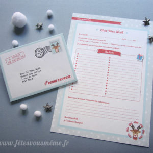 Lettre père noël & son enveloppe