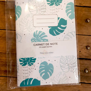 Carnet de notes ligné - imprimé feuilles tropicales