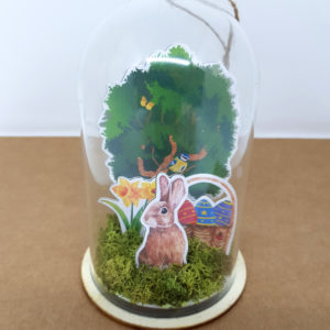 Décor printemps sous cloche