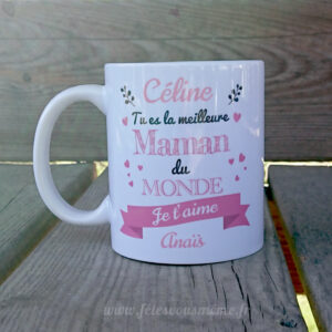 Mug personnalisé "Meilleure Maman du monde"