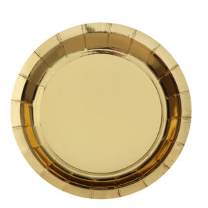 Assiette dessert carton or brillant 18cm