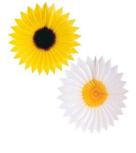 Rosace fleurs (lot de 2) - grande dimension 50cm