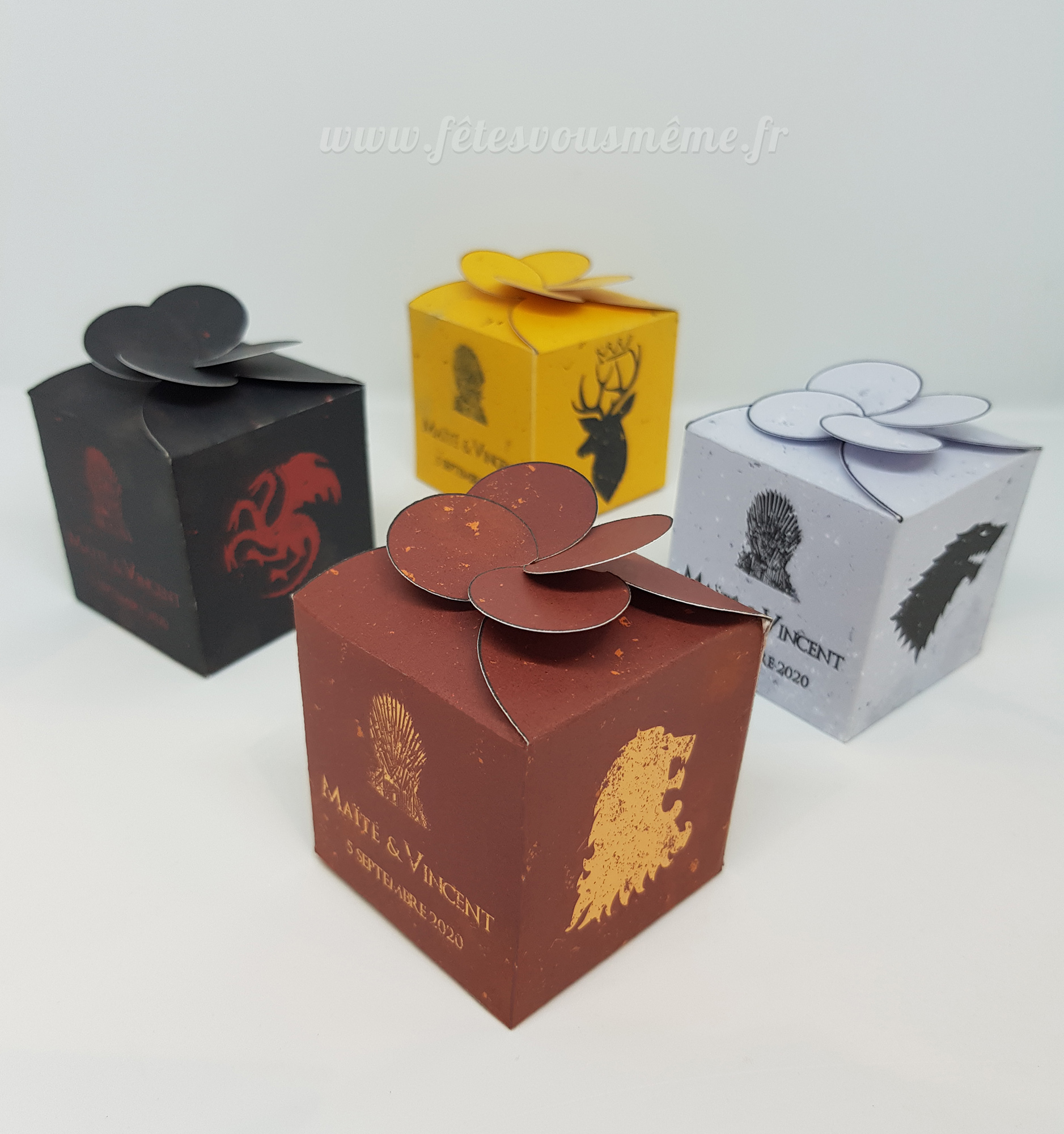Boite à dragées "Le Jeu des Rois"