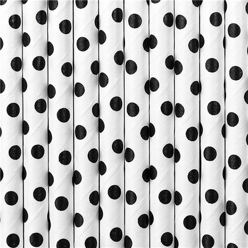 Pailles blanche pois noir – Image 2