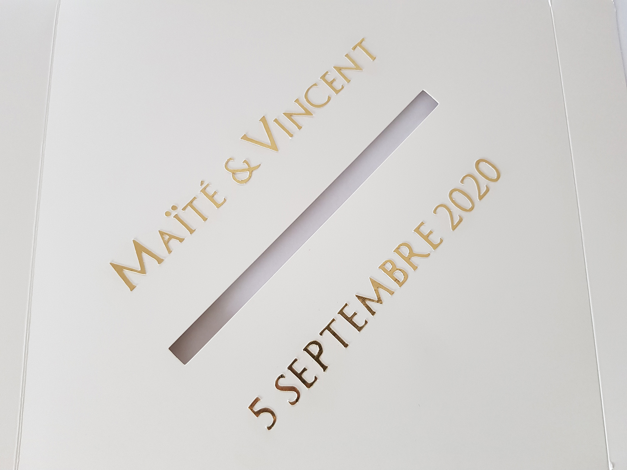 Urne mariage carton blanc – Image 2