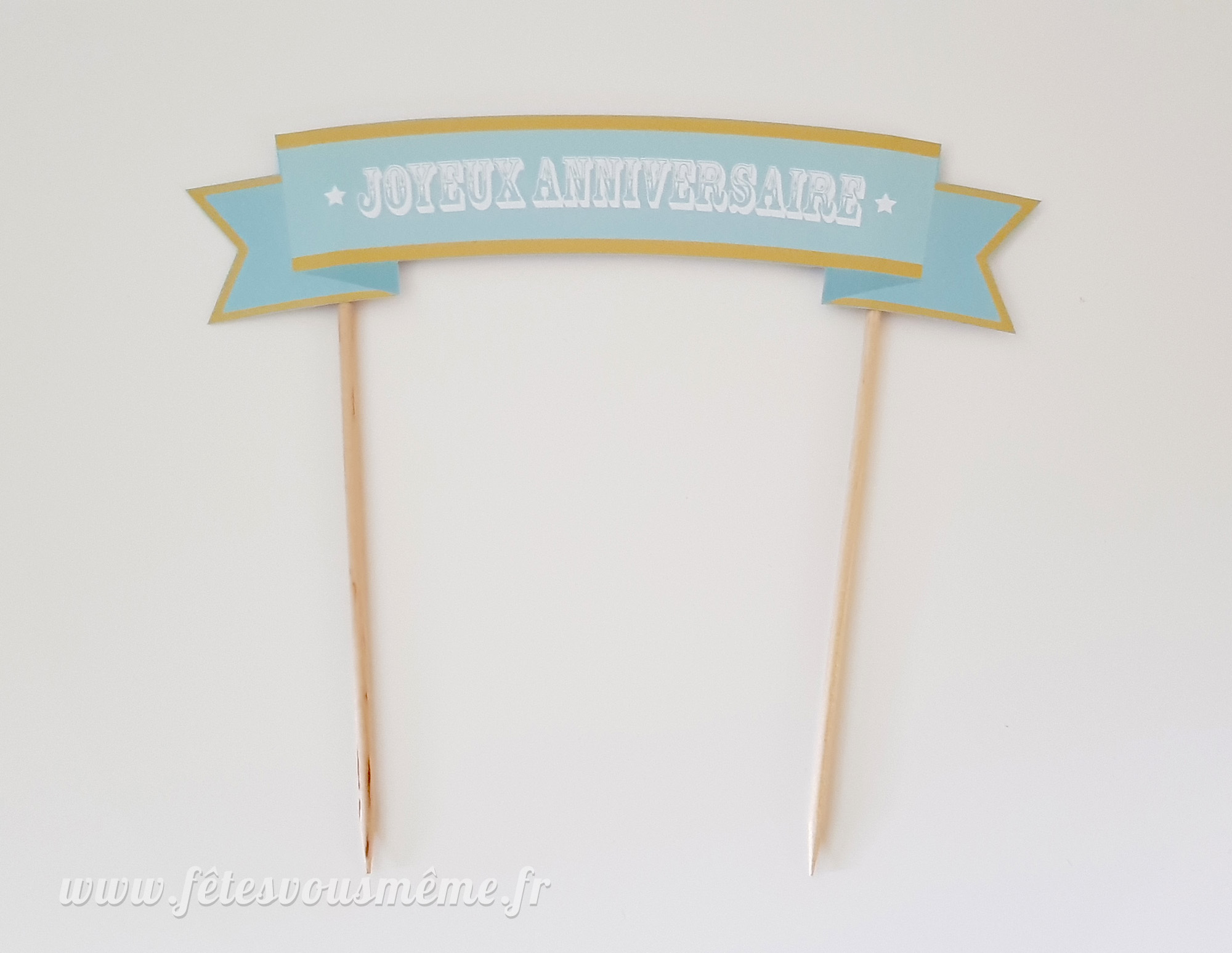 Banderole pour gâteau Anniversaire Fête Foraine