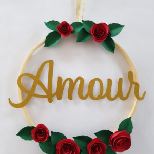 Couronne fleurs "Amour"